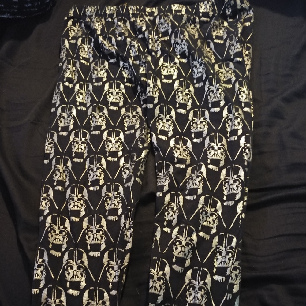 Girl's gold Darth Vader Star Wars leggings